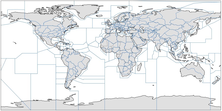 map of flight information regions