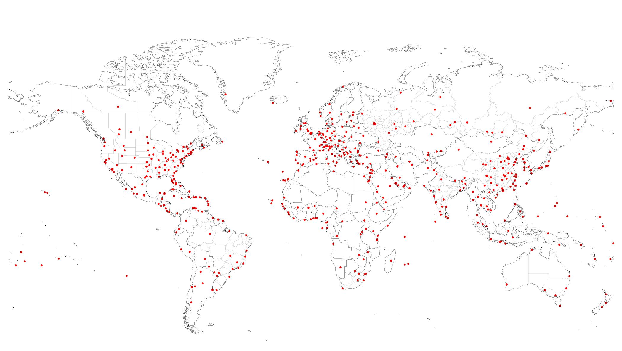 airports used in 2025 rankings